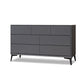 Modern Accent Chest with Drawers and 4 Bracket  Black Legs 15.7" W
