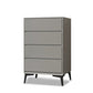 Modern Accent Chest with Drawers and 4 Bracket  Black Legs 15.7" W