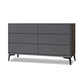 Modern Accent Chest with Drawers and 4 Bracket  Black Legs 15.7" W