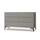 Modern Accent Chest with Drawers and 4 Bracket  Black Legs 15.7" W