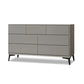 Modern Accent Chest with Drawers and 4 Bracket  Black Legs 15.7" W