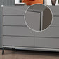 Modern Accent Chest with Drawers and 4 Bracket  Black Legs 15.7" W