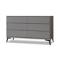 Modern Accent Chest with Drawers and 4 Bracket  Black Legs 15.7" W