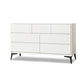 Modern Accent Chest with Drawers and 4 Bracket  Black Legs 15.7" W