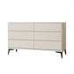 Modern Accent Chest with Drawers and 4 Bracket  Black Legs 15.7" W