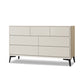 Modern Accent Chest with Drawers and 4 Bracket  Black Legs 15.7" W