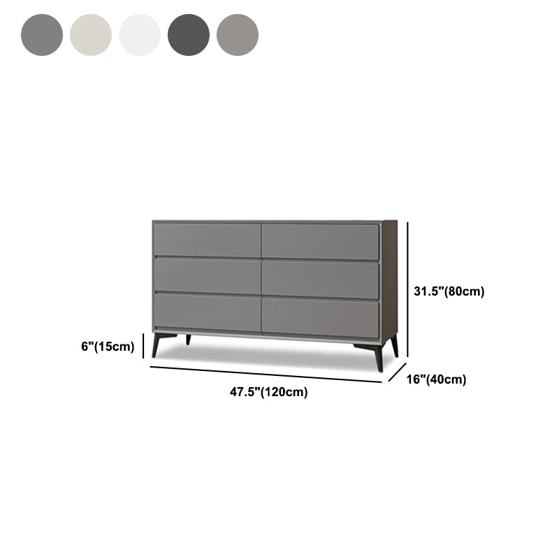 Modern Accent Chest with Drawers and 4 Bracket  Black Legs 15.7" W