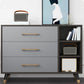 15.74" W Gray Accent Chest with Solid Wood Straight Legs Chest with Drawers