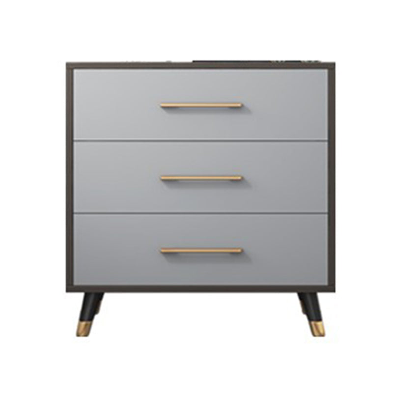 15.74" W Gray Accent Chest with Solid Wood Straight Legs Chest with Drawers
