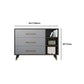 15.74" W Gray Accent Chest with Solid Wood Straight Legs Chest with Drawers