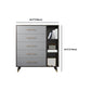 15.74" W Gray Accent Chest with Solid Wood Straight Legs Chest with Drawers