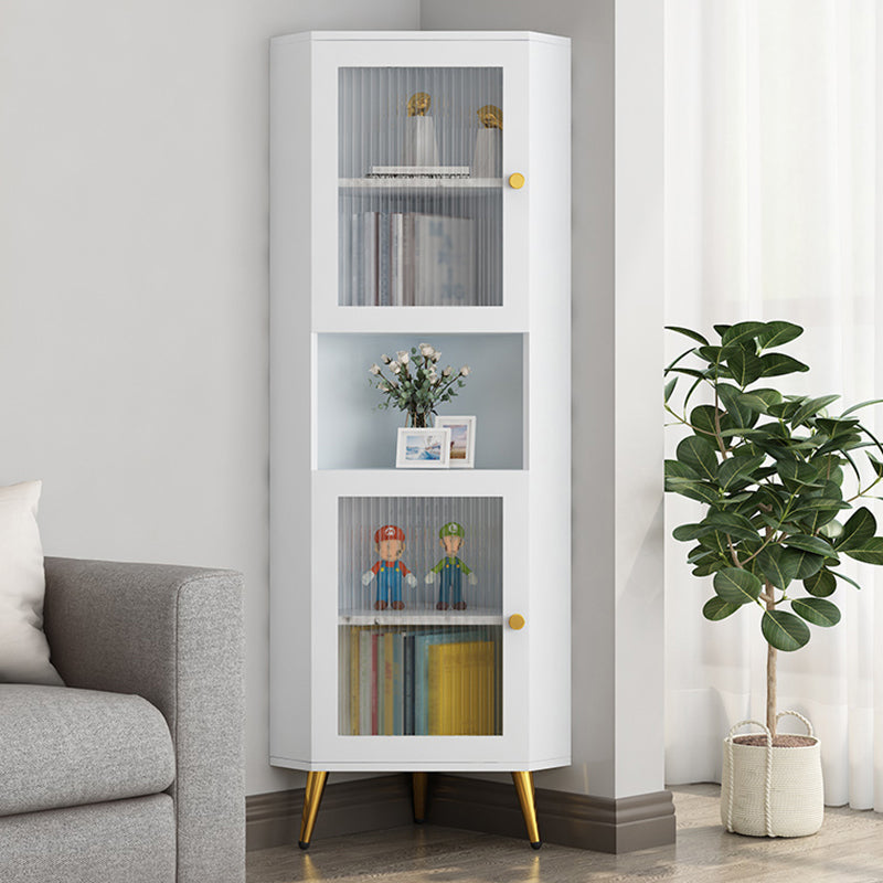 Contemporary Storage Cabinet with Shelf and Glass 2 - Door Cabinet White Clearhalo 'Cabinets & Chests' 'cabinets_chests' 'furn' 'furn_cabinets_chests' 'Furniture' 'Living Room Furniture' 5715824