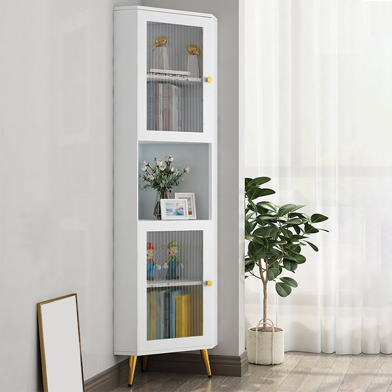 Contemporary Storage Cabinet with Shelf and Glass 2 - Door Cabinet White Clearhalo 'Cabinets & Chests' 'cabinets_chests' 'furn' 'furn_cabinets_chests' 'Furniture' 'Living Room Furniture' 5715825