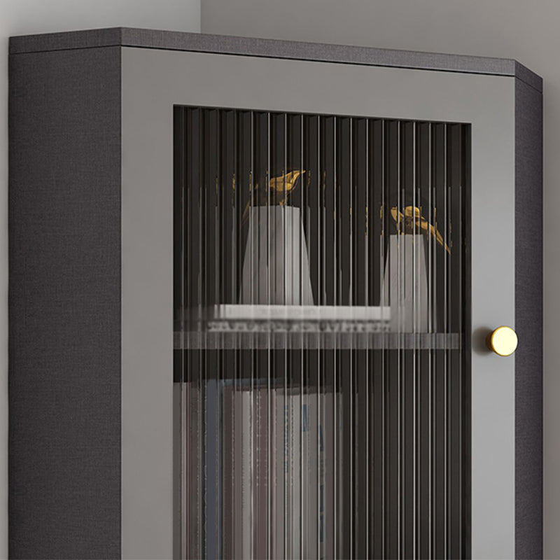 Contemporary Storage Cabinet with Shelf and Glass 2 - Door Cabinet Clearhalo 'Cabinets & Chests' 'cabinets_chests' 'furn' 'furn_cabinets_chests' 'Furniture' 'Living Room Furniture' 5715829