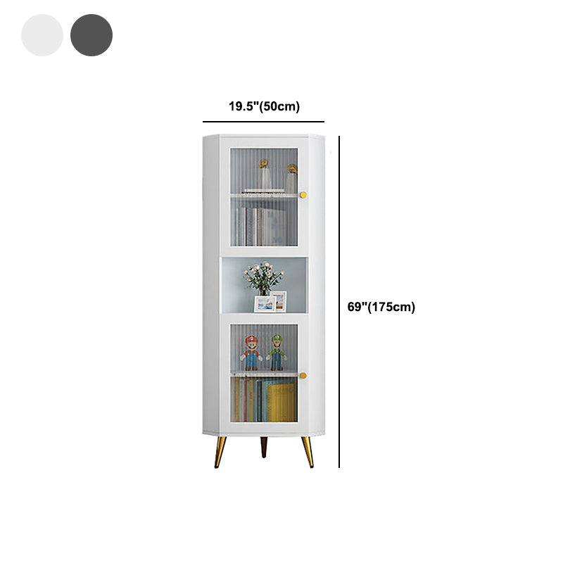 Contemporary Storage Cabinet with Shelf and Glass 2 - Door Cabinet Clearhalo 'Cabinets & Chests' 'cabinets_chests' 'furn' 'furn_cabinets_chests' 'Furniture' 'Living Room Furniture' 5715834