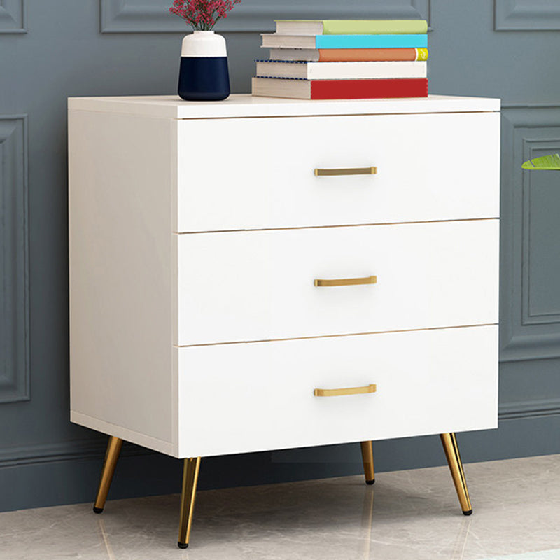 15.75 inch Wide Wood  Accent Chest with Drawers Metal Straight Legs