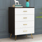 15.75 inch Wide Wood  Accent Chest with Drawers Metal Straight Legs