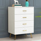 15.75 inch Wide Wood  Accent Chest with Drawers Metal Straight Legs