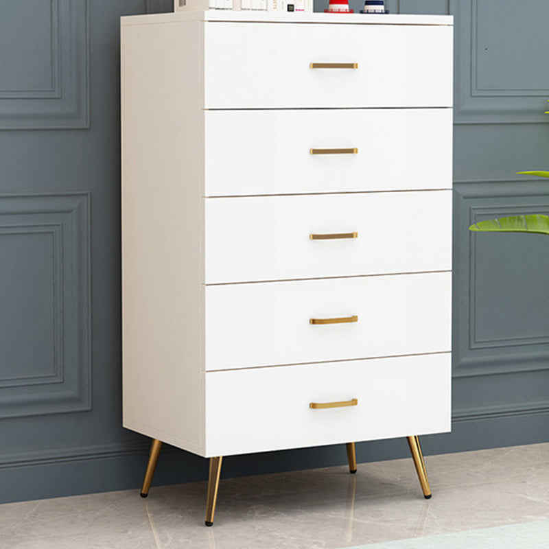 15.75 inch Wide Wood  Accent Chest with Drawers Metal Straight Legs