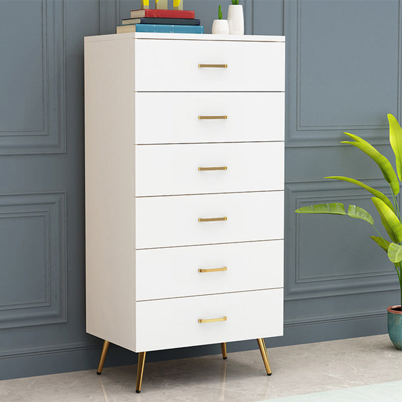 15.75 inch Wide Wood  Accent Chest with Drawers Metal Straight Legs