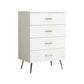 15.75 inch Wide Wood  Accent Chest with Drawers Metal Straight Legs
