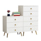 15.75 inch Wide Wood  Accent Chest with Drawers Metal Straight Legs