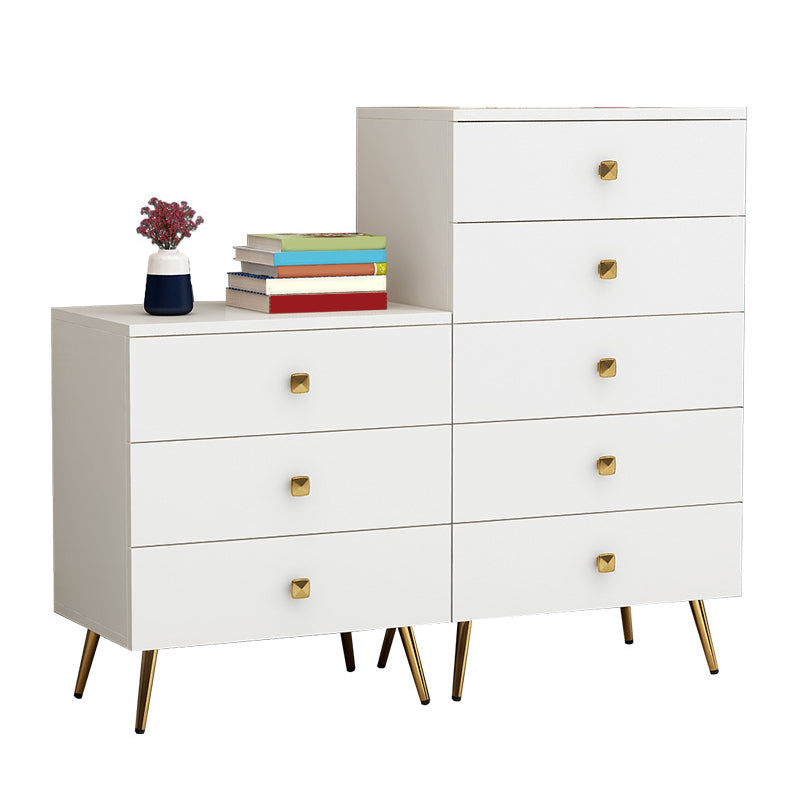 15.75 inch Wide Wood  Accent Chest with Drawers Metal Straight Legs