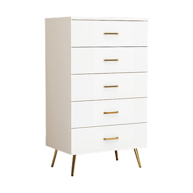 15.75 inch Wide Wood  Accent Chest with Drawers Metal Straight Legs