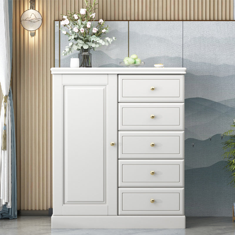 Gabinetto accento in legno di gomma con cassetti mobili contemporanei