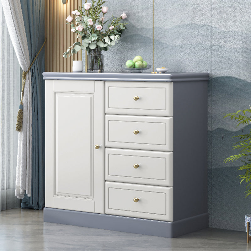 Gabinetto accento in legno di gomma con cassetti mobili contemporanei