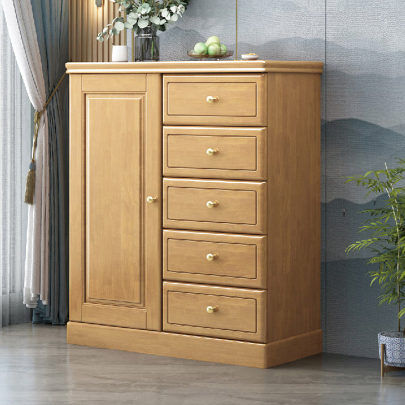 Gabinetto accento in legno di gomma con cassetti mobili contemporanei