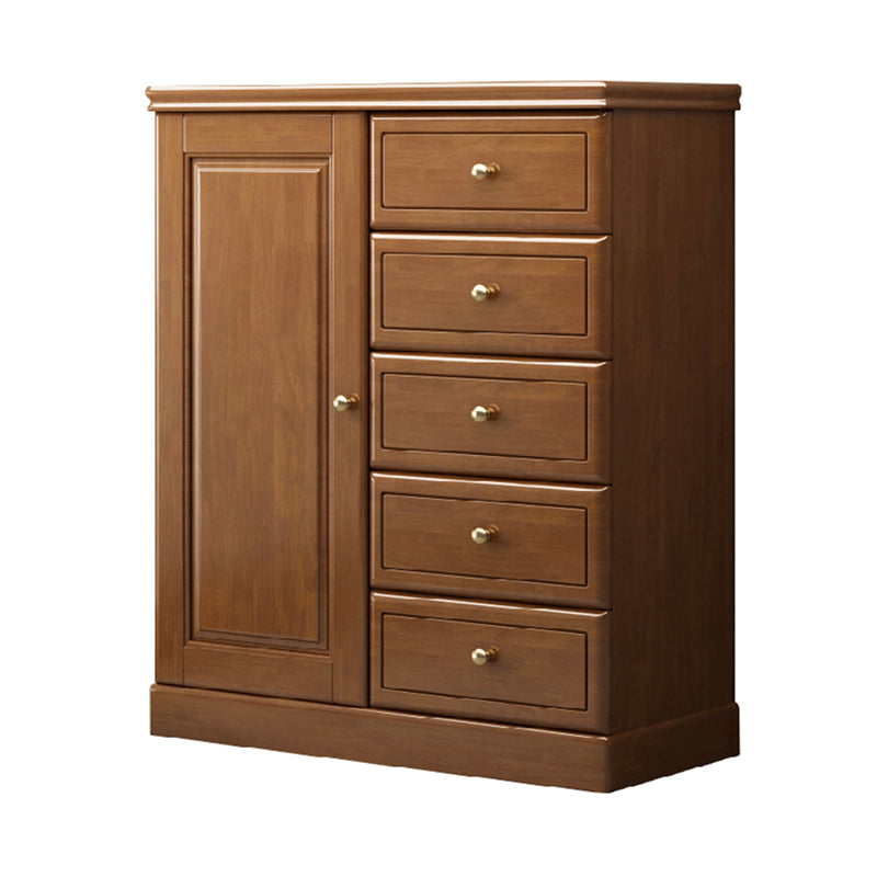 Gabinetto accento in legno di gomma con cassetti mobili contemporanei