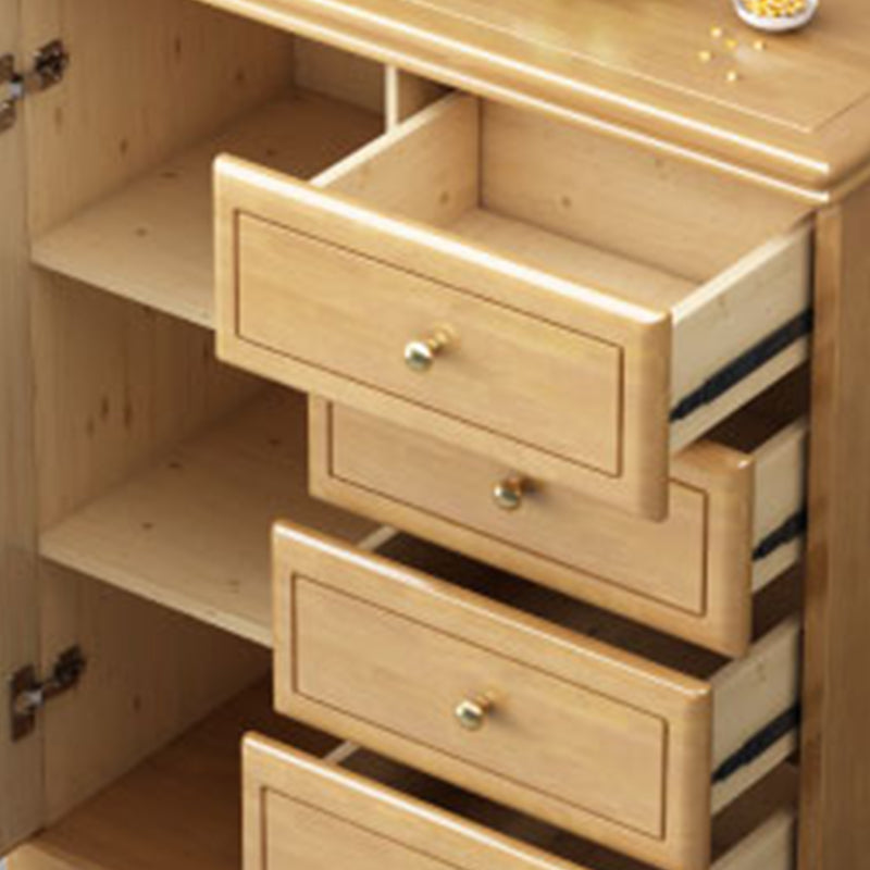 Gabinetto accento in legno di gomma con cassetti mobili contemporanei