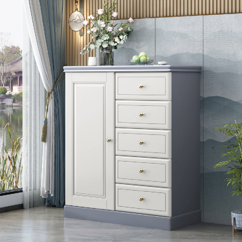 Gabinetto accento in legno di gomma con cassetti mobili contemporanei