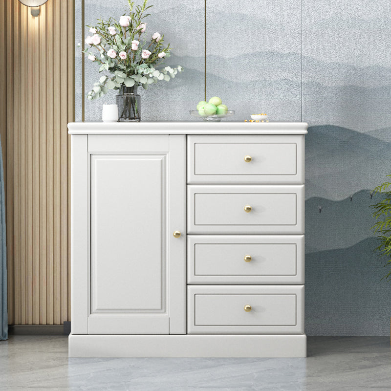 Gabinetto accento in legno di gomma con cassetti mobili contemporanei