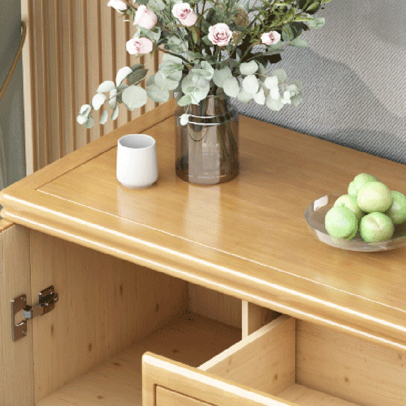 Gabinetto accento in legno di gomma con cassetti mobili contemporanei