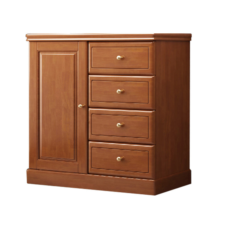 Gabinetto accento in legno di gomma con cassetti mobili contemporanei