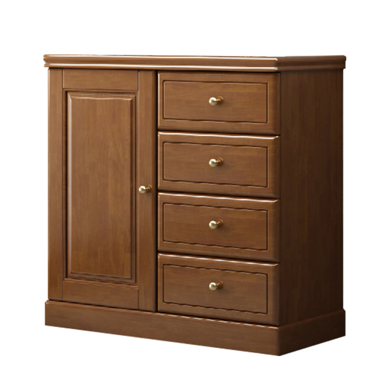 Gabinetto accento in legno di gomma con cassetti mobili contemporanei