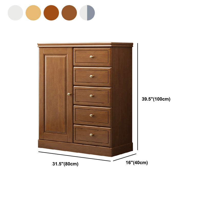 Gabinetto accento in legno di gomma con cassetti mobili contemporanei