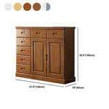 Rubberwood Accent Cabinet with Drawers Contemporary Storage Cabinet