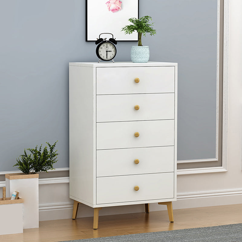 Accent Chest with Soft Close Drawers White Scratch Resistant Chest Gold 5 Clearhalo 'Cabinets & Chests' 'cabinets_chests' 'furn' 'furn_cabinets_chests' 'Furniture' 'Living Room Furniture' 5715971