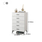 Wooden White  Accent Cabinet Modern Chest with 5 Drawers Modern
