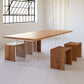 Natural Dining Table Contemporary Style Rectangle Solid Wood Dinner Table