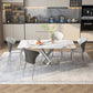 Sintered Stone Home Dining Table Modern Pedestal Base Dining Room Table