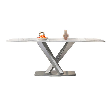 Sintered Stone Home Dining Table Modern Pedestal Base Dining Room Table