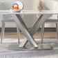 Sintered Stone Home Dining Table Modern Pedestal Base Dining Room Table
