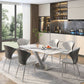Sintered Stone Home Dining Table Modern Pedestal Base Dining Room Table