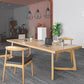 Natural Dining Table Contemporary Style Solid Wood Rectangle Dinner Table