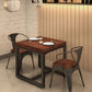 Industrial Rectangle Dining Room Table Solid Wood Trestle Base Dining Table