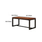 Industrial Rectangle Dining Room Table Solid Wood Trestle Base Dining Table